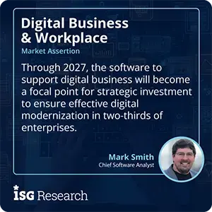 Through 2027, the software to support digital business will become a focal point for strategic investment to ensure effective digital modernization in two-thirds of enterprises.