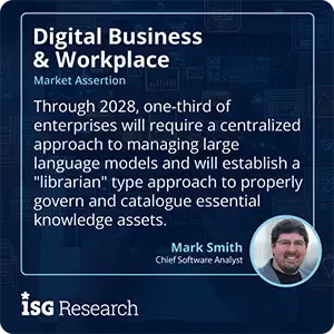 Through 2028, one-third of enterprises will require a centralized approach to managing large language models and will establish a 