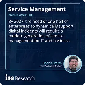 By 2027, the need of one-half of enterprises to dynamically support digital incidents will require a modern generation of service management for IT and business.