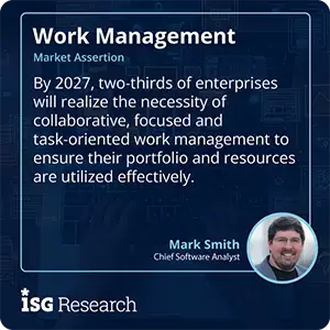 By 2027, two-thirds of enterprises will realize the necessity of collaborative, focused and task-oriented work management to ensure their portfolio and resources are utilized effectively.