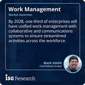 By 2028, one-third of enterprises will have unified work management with collaborative and communications systems to ensure streamlined activities across the workforce.